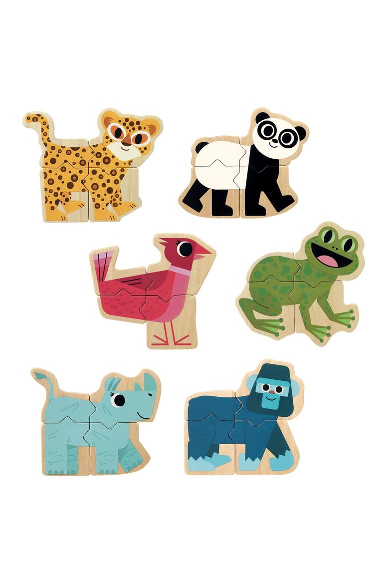 Magnetic Animal Puzzle Set - 14 Silly Animal Puzzles, Alternate, color, blue