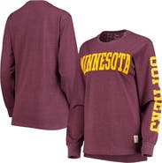 PRESSBOX Women's Pressbox Maroon Minnesota Golden Gophers Two-Hit Canyon Long Sleeve T-Shirt