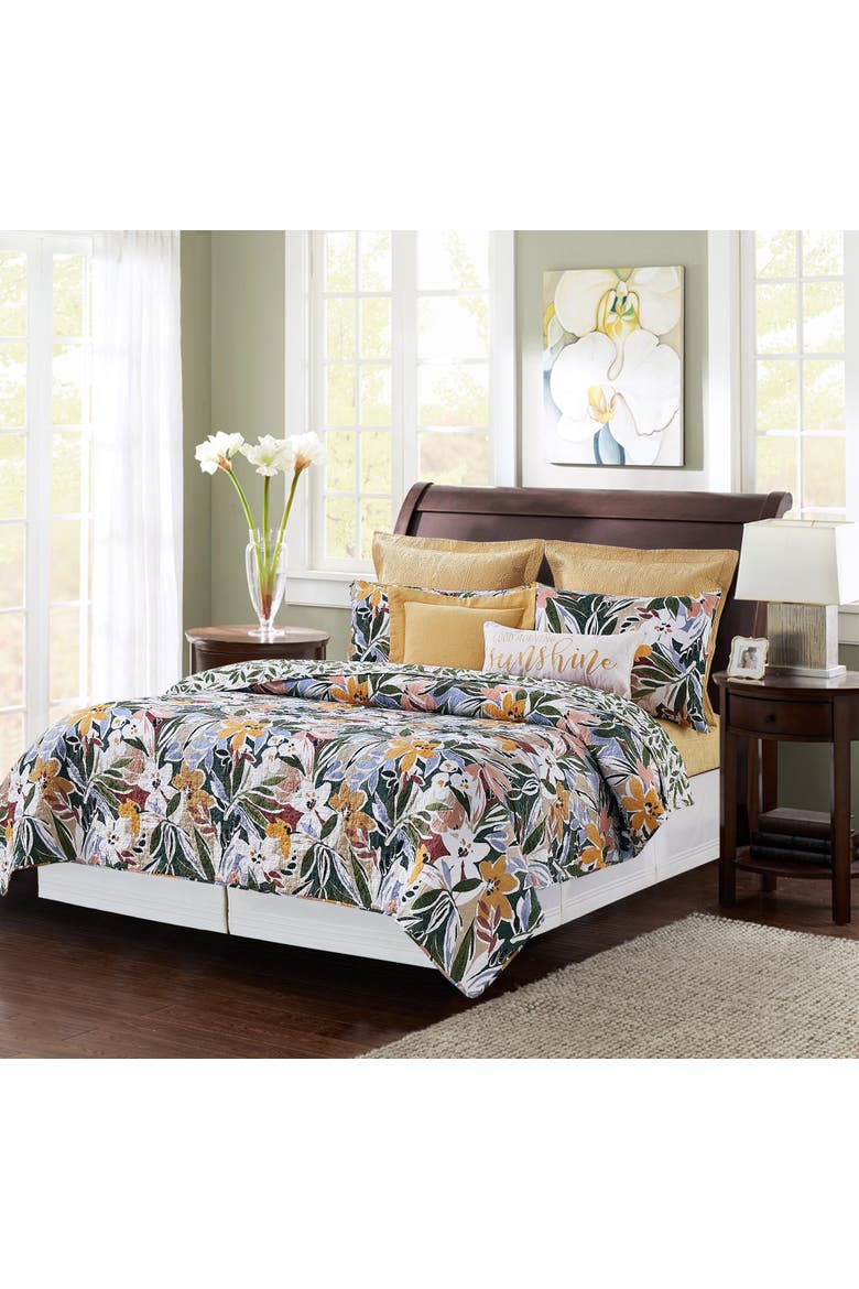 Joelle Bedding Quilt Set, Main, color, Yellow