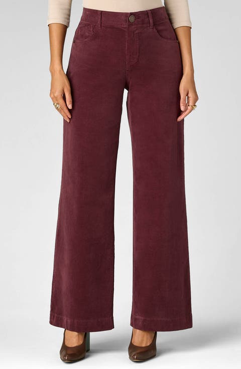 Sam High Waist Wide Leg Corduroy Pants