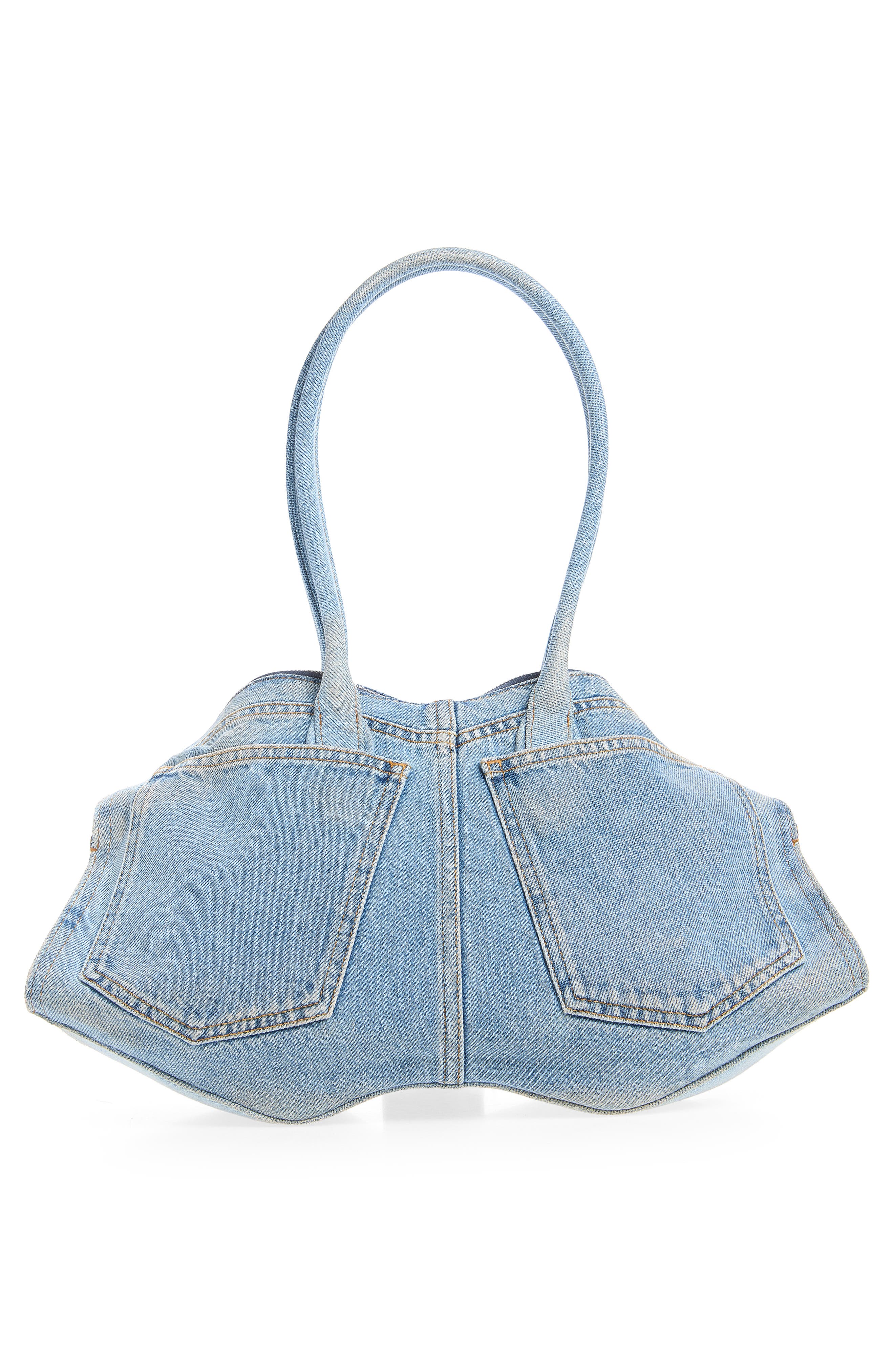 Manta Denim Shoulder Bag, Alternate, color, NAVY