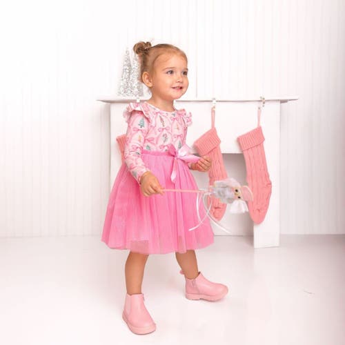 Sweet Wink Nutcracker Trellis Christmas Long Sleeve Tutu Dress In Multi