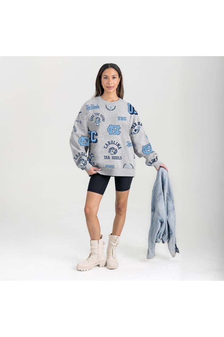 Women's Gameday Couture Gray North Carolina Tar Heels Always on Repeat Fleece Sweatshirt, Alternate, color, Gray