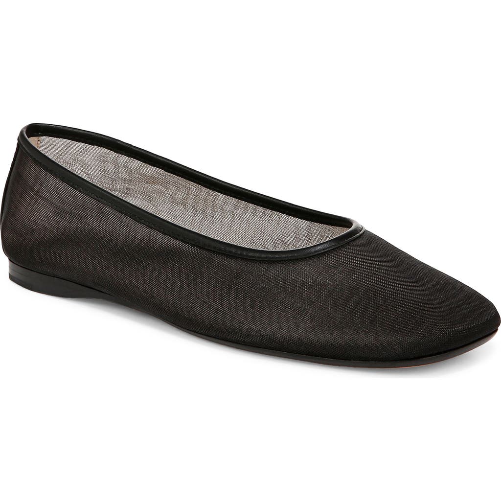 Vince Leah Mesh Square-toe Ballerina Flats