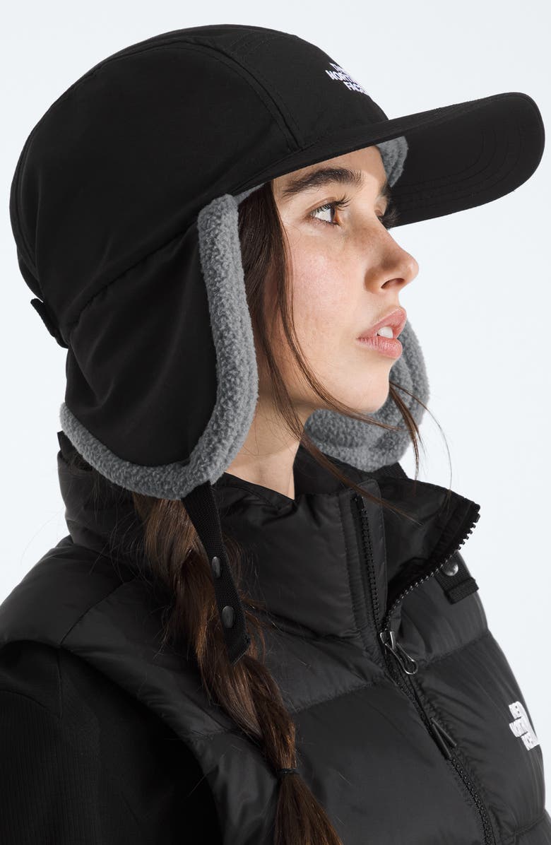 The North Face Yumiori Trapper Cap, Alternate, color, Tnf Black/ Smoked Pearl