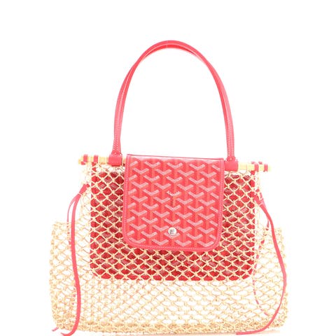 Aligre Bag Raffia Net With Coated Canvas