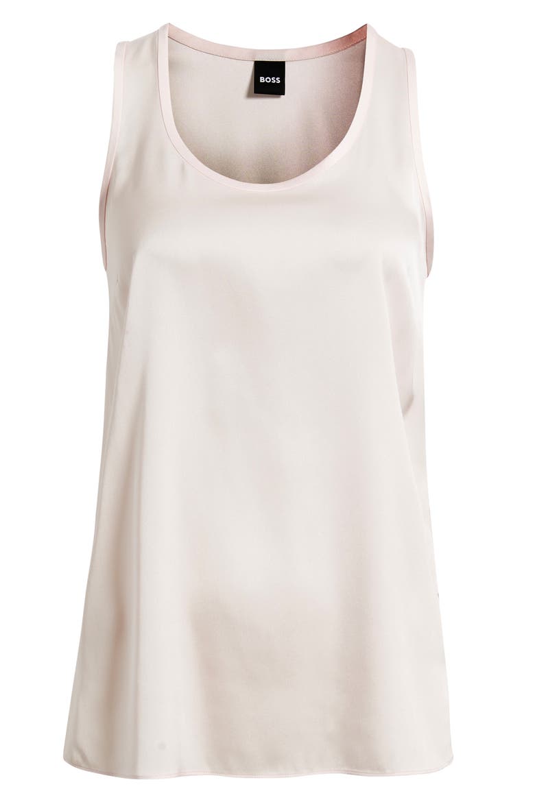 Bettyna Stretch Silk Tank, Alternate, color, OCEAN ROSE