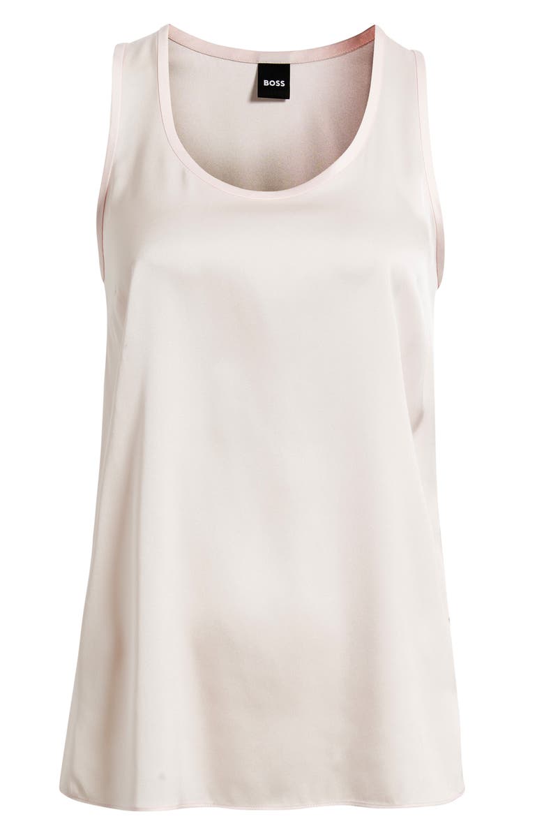 BOSS Bettyna Stretch Silk Tank, Alternate, color, Ocean Rose
