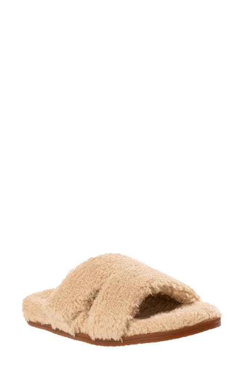 Callie High Pile Fleece Slide Slipper (Women)