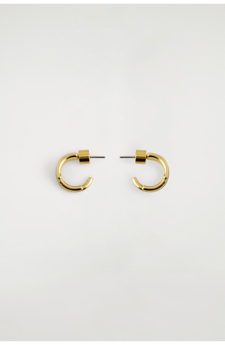 COS Stacked Mini Hoop Earrings, Main, color, Gold