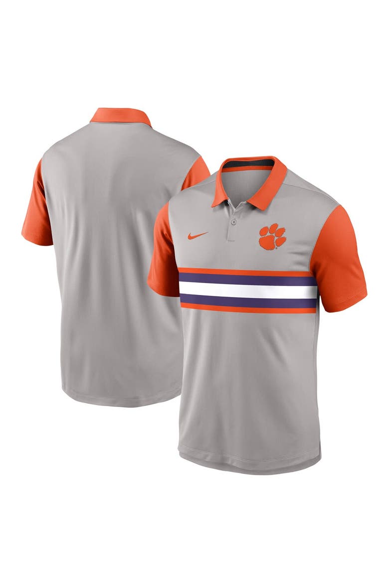 Men's Nike Gray/Orange Clemson Tigers Vapor Performance Polo, Main, color, Gray