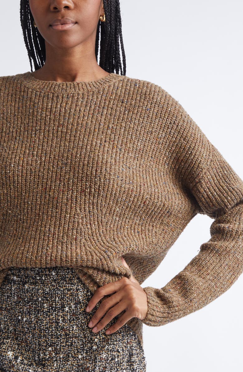 ST. JOHN Wool Blend Sweater, Alternate, color, Coffee