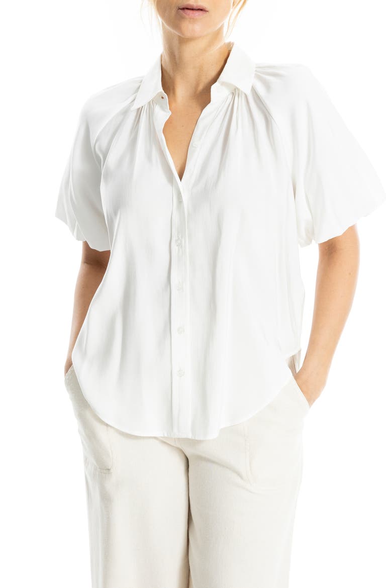 Bubble Sleeve BF Shirt, Main, color, WHITE