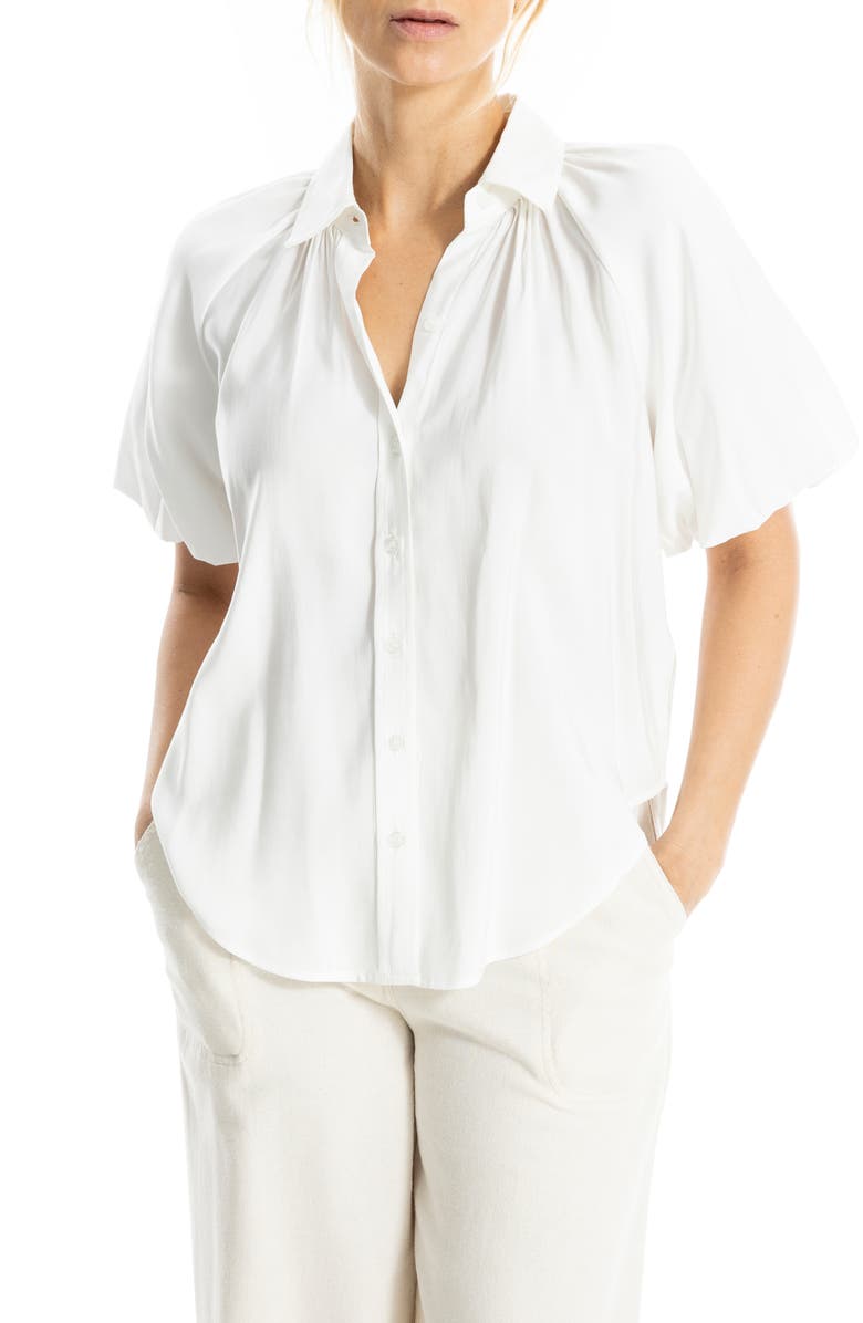 MAX STUDIO Bubble Sleeve BF Shirt, Main, color, White
