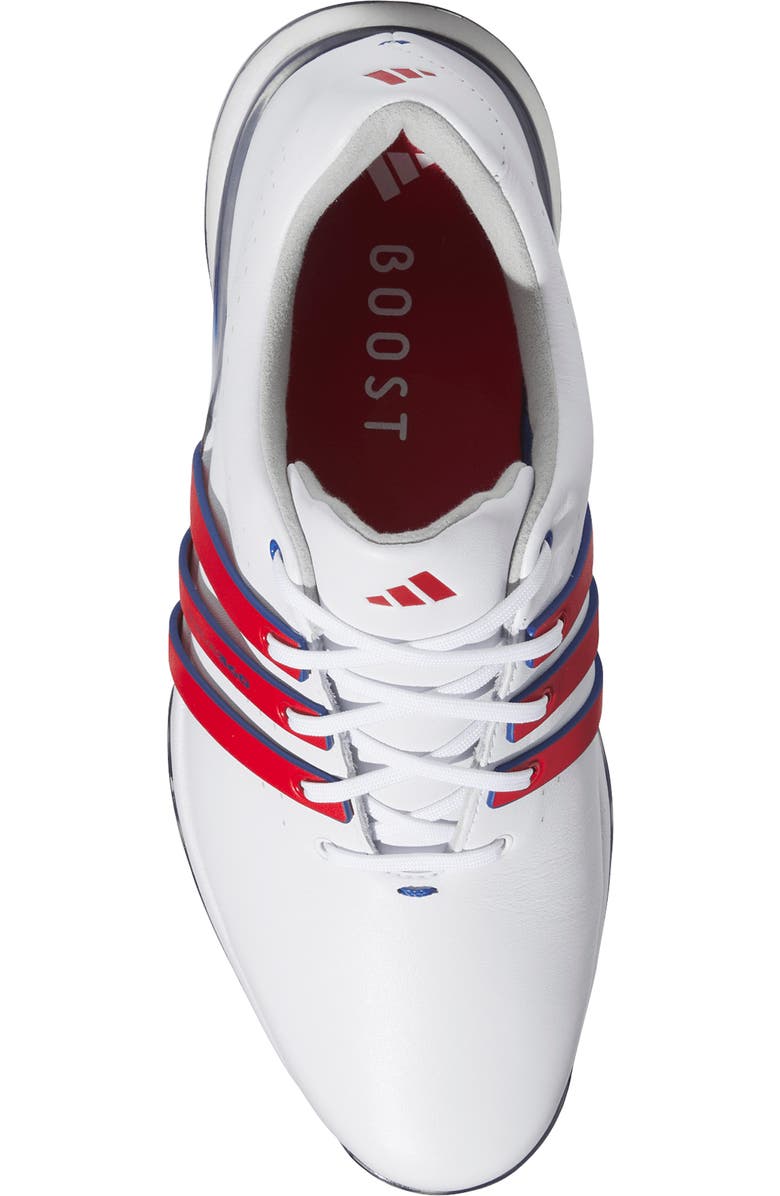 adidas Tour360 24 Golf Shoe, Alternate, color, White/ Scarlet/ Royal Blue