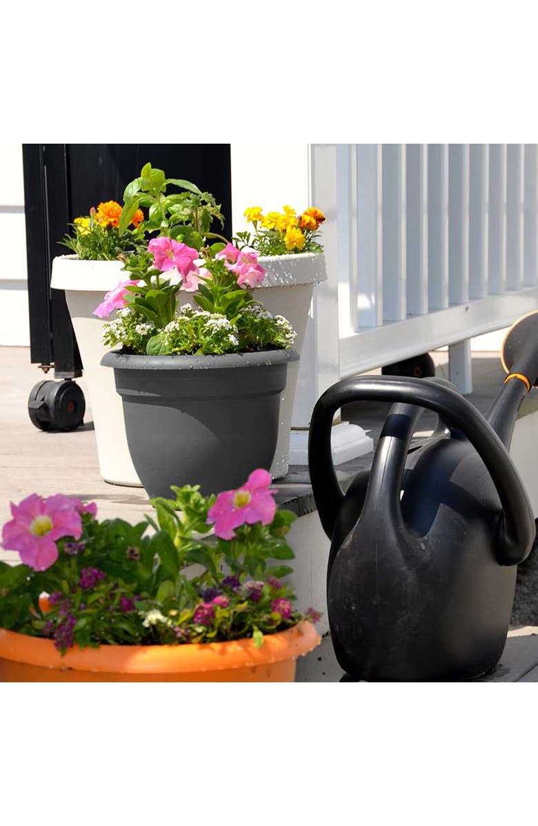 Bloem Ariana Self Watering Planter 16 Inch, Charcoal Gray, Alternate, color, Gray