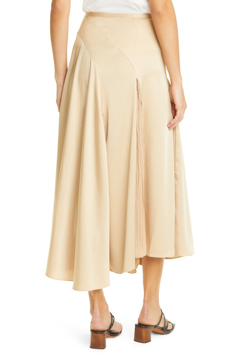 Vince Mixed Media Panel Asymmetrical Skirt, Alternate, color, 