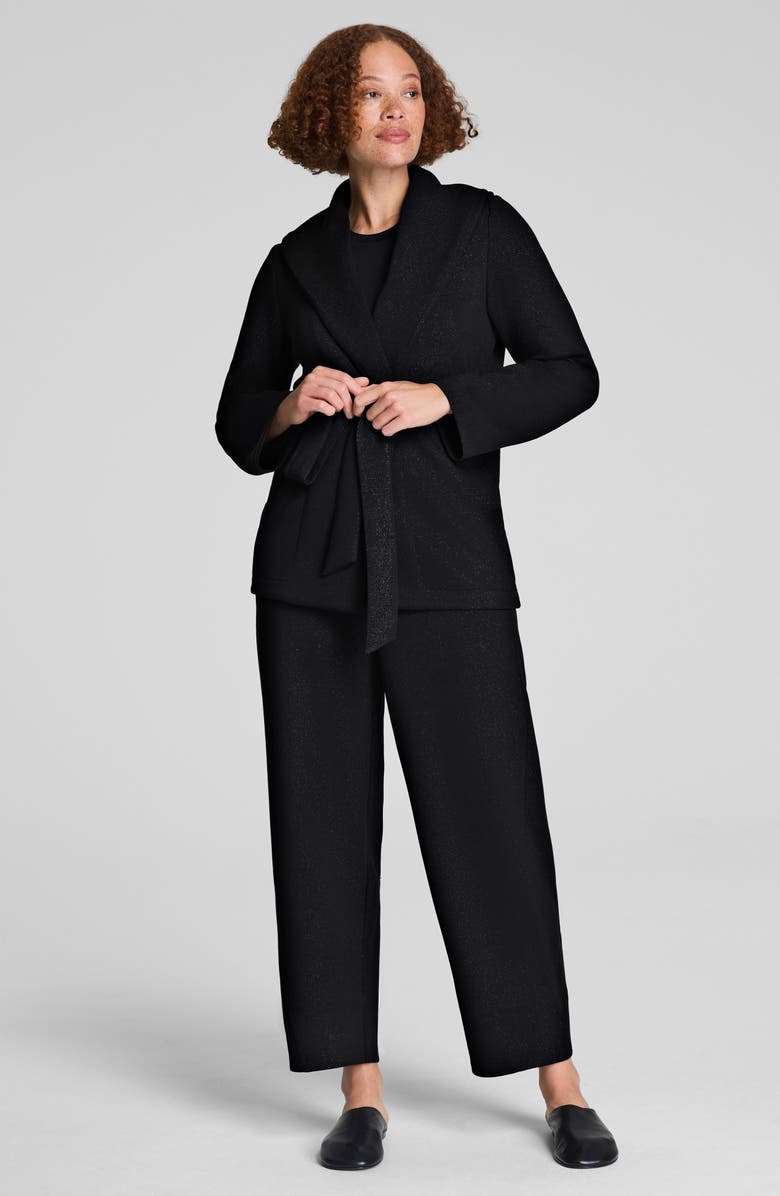 SPANX<sup>®</sup> AirEssentials Shimmer Wrap Cardigan, Alternate, color, Very Black Gunmetal