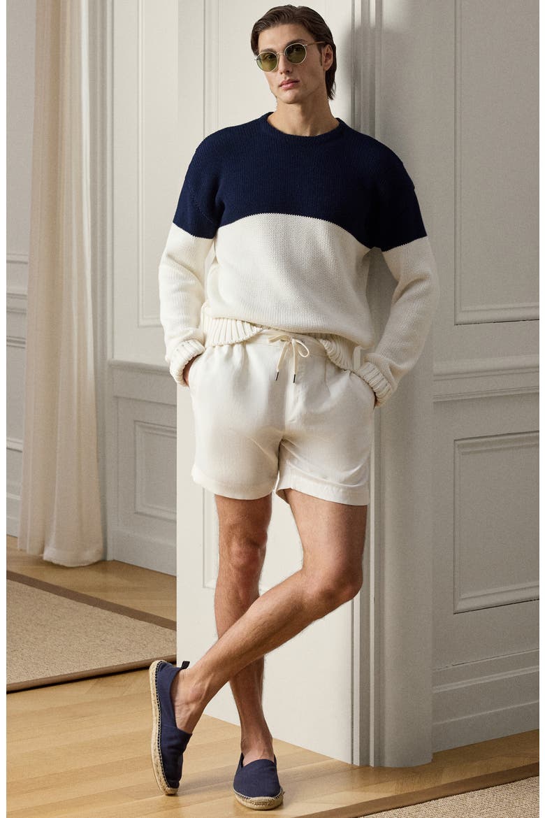Silk-Linen Short, Alternate, color, DECKWASH WHITE