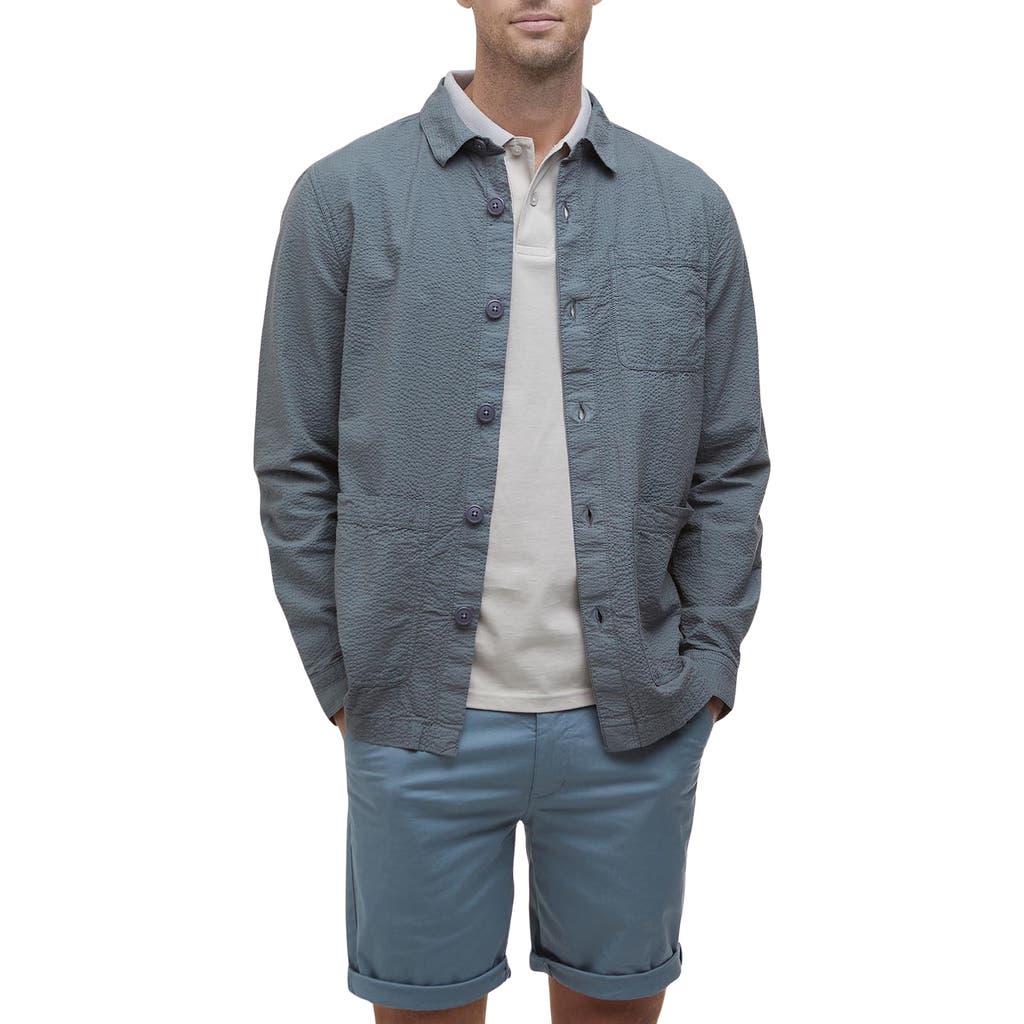 BARBOUR BARBOUR CALLERCOVE COTTON SEERSUCKER BUTTON-UP OVERSHIRT