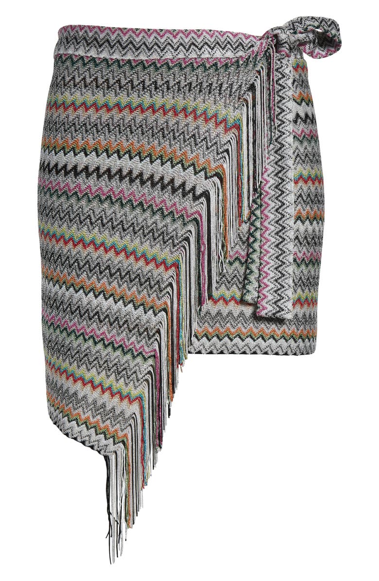 Missoni Chevron Fringe Cover-Up Sarong, Alternate, color,