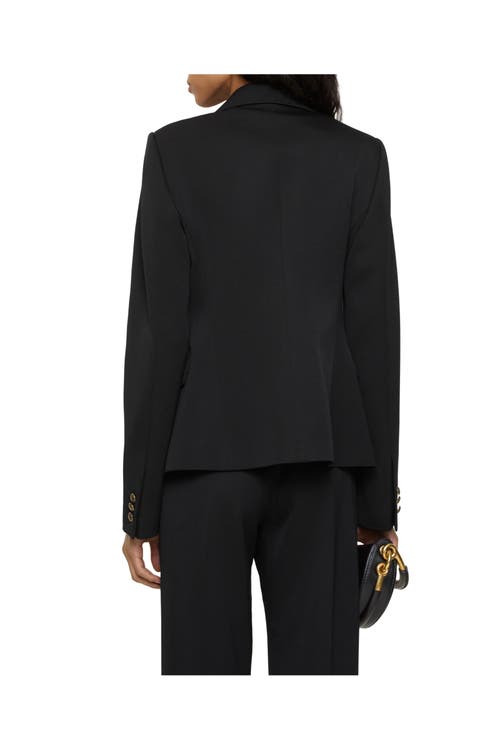 Burberry Grain De Poudre Wool Tailored Jacket In Black