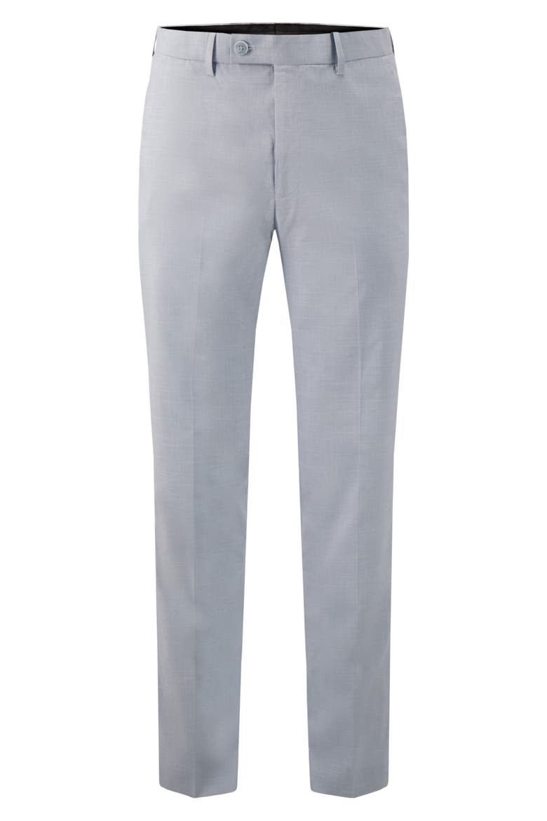 Vince Flat Front Texture Stretch Dress Pants, Alternate, color, 452 LIGHT BLUE