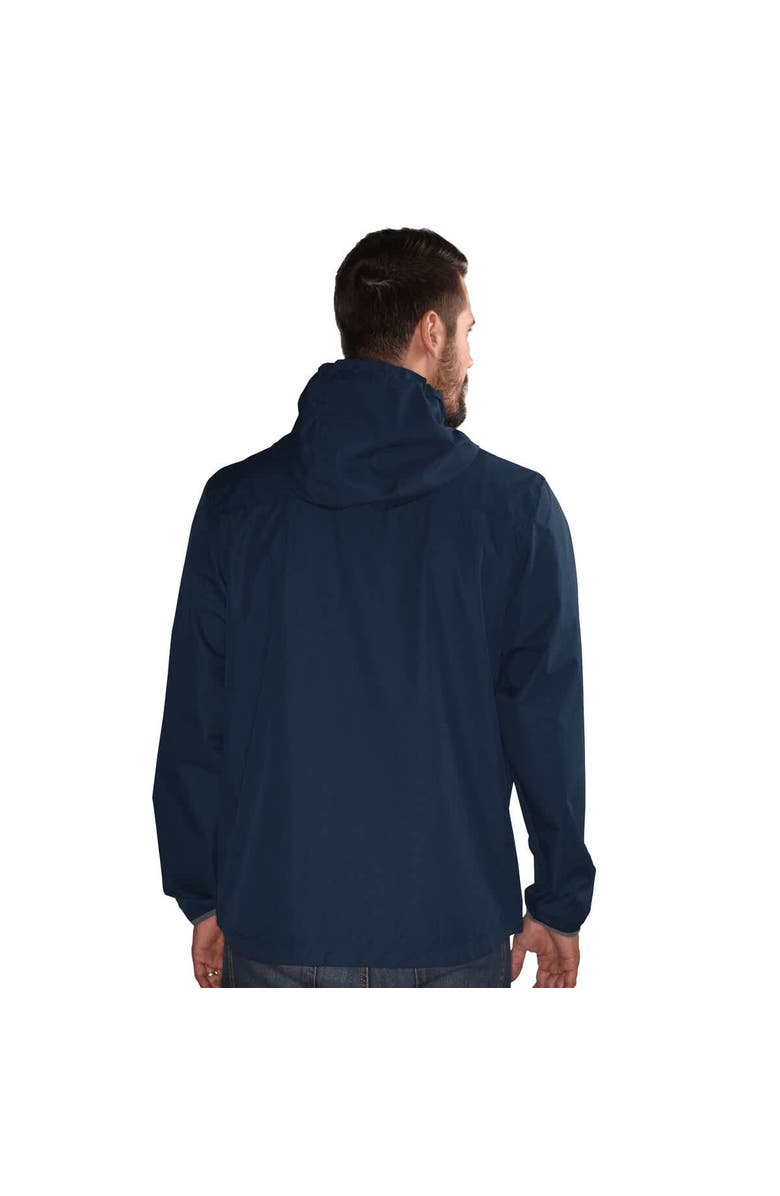 G-III SPORTS BY CARL BANKS Men's G-III Sports by Carl Banks  Navy Milwaukee Brewers Double Play Hooded Lightweight Full-Zip Jacket, Alternate, color, Navy