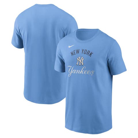 Men's Nike Light Blue New York Yankees Early Innings Stack T-Shirt