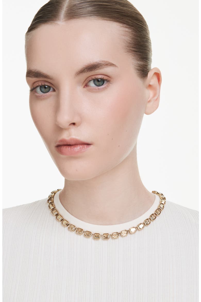Millenia Crystal Collar Necklace, Alternate, color, GOLD/ MULTI