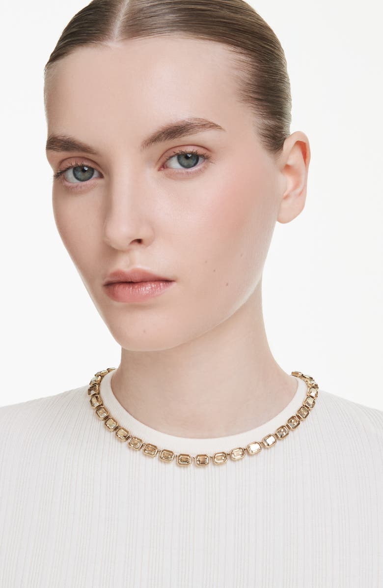 Swarovski Millenia Crystal Collar Necklace, Alternate, color, Gold/ Multi