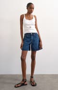 Topshop Editor Mid Rise Denim Shorts