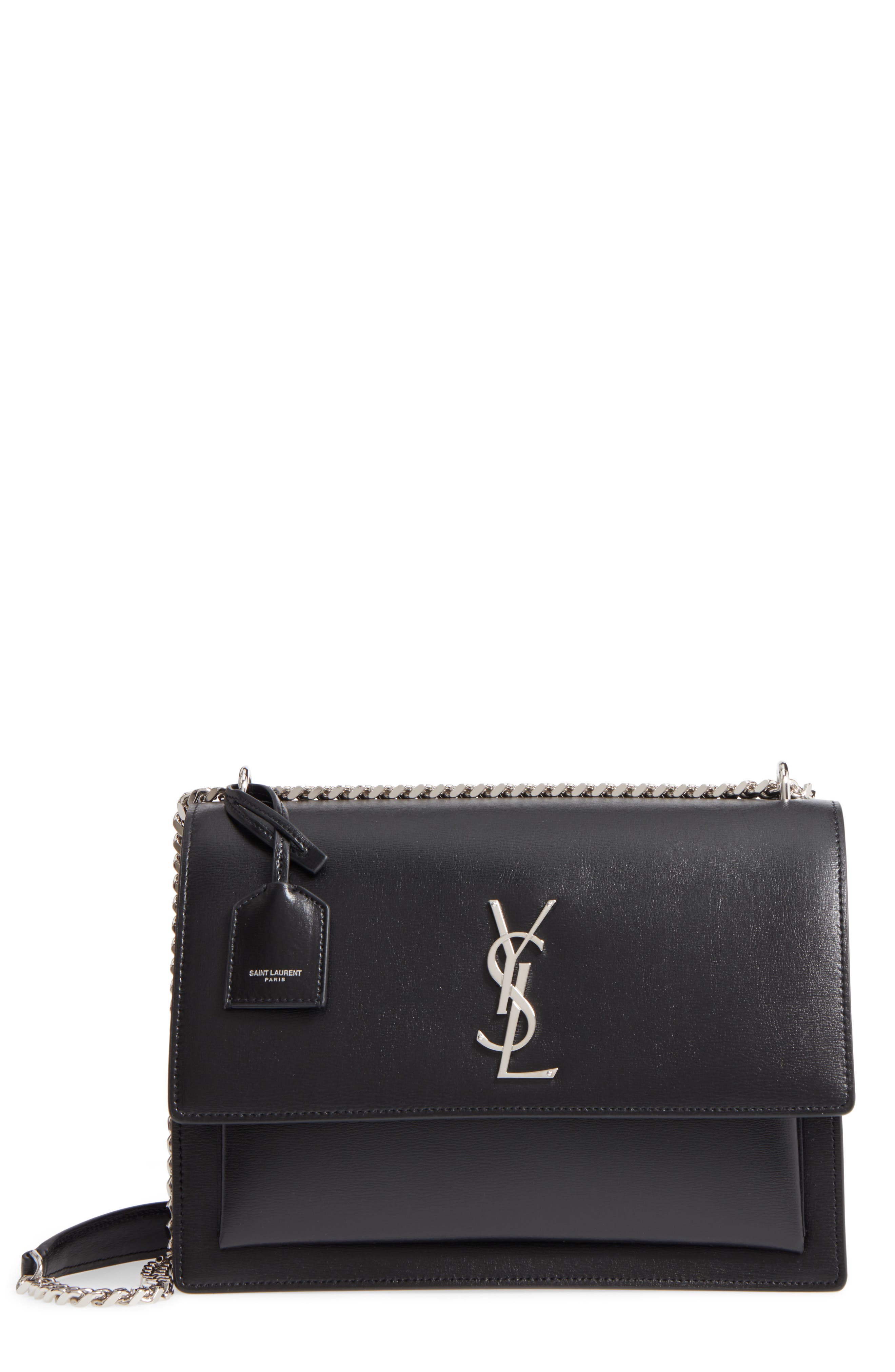 Saint Laurent Medium Sunset Leather Shoulder Bag, Main, color, 