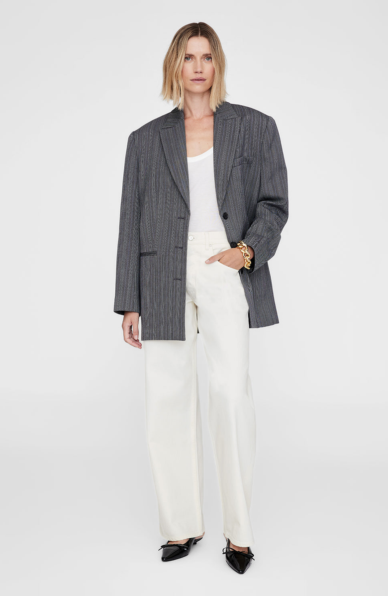 ANINE BING Manon Jean, Alternate, color, Ecru