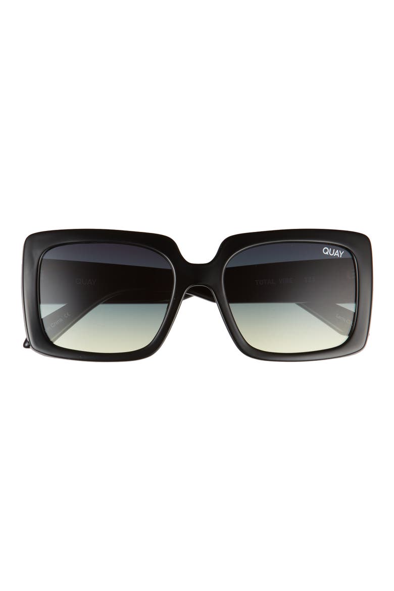 Australia x Paris Total Vibe 54mm Square Sunglasses, Main, color, BLK SMKGRN
