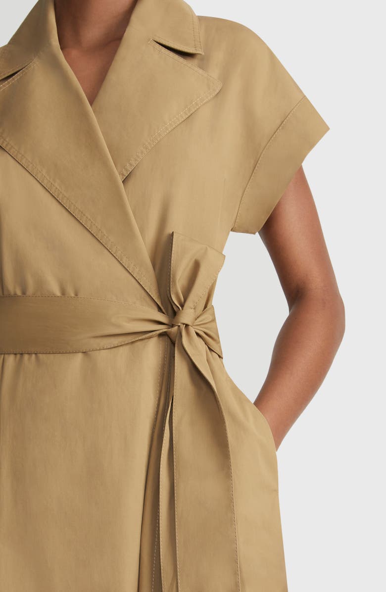 Lafayette 148 New York Belted Organic Cotton Poplin Wrap Dress, Alternate, color, 