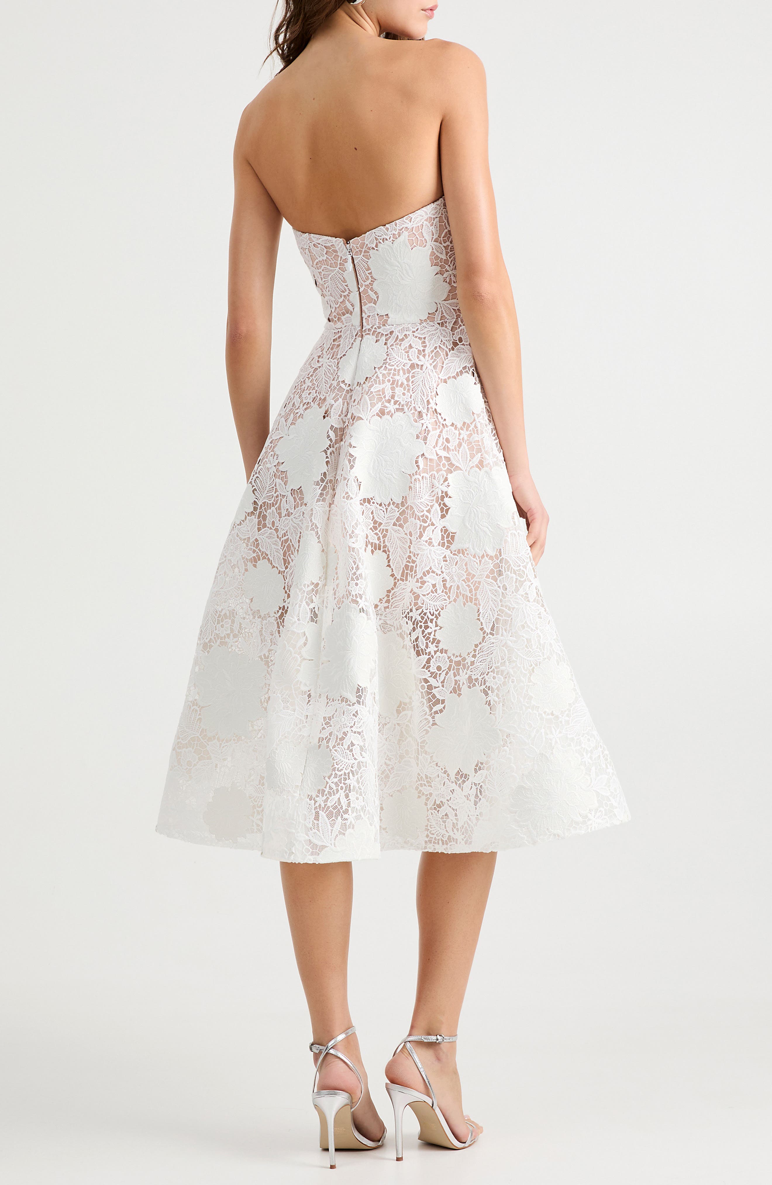 Cassandra Strapless Guipure Lace Dress - image 2