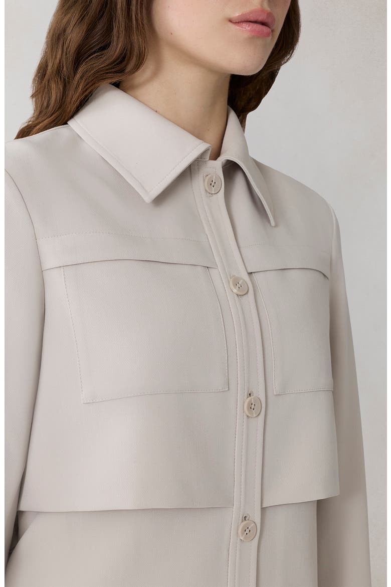 Haisley Short Trench Coat, Alternate, color, LIGHT OAK