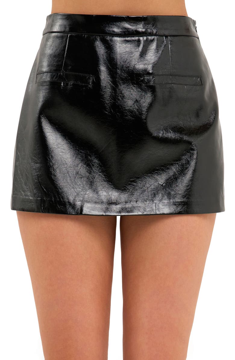 Endless Rose Faux Leather Miniskort, Alternate, color, 