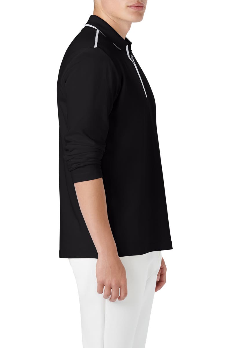 Bugatchi Long Sleeve Quarter Zip Polo, Alternate, color, 