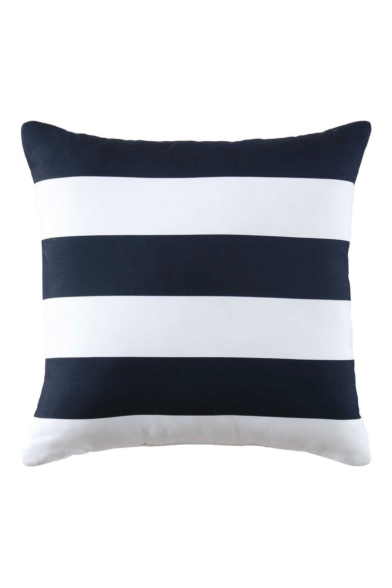 Sailor Stripe Microfiber Throw Pillow, Main, color, DARK BLUE