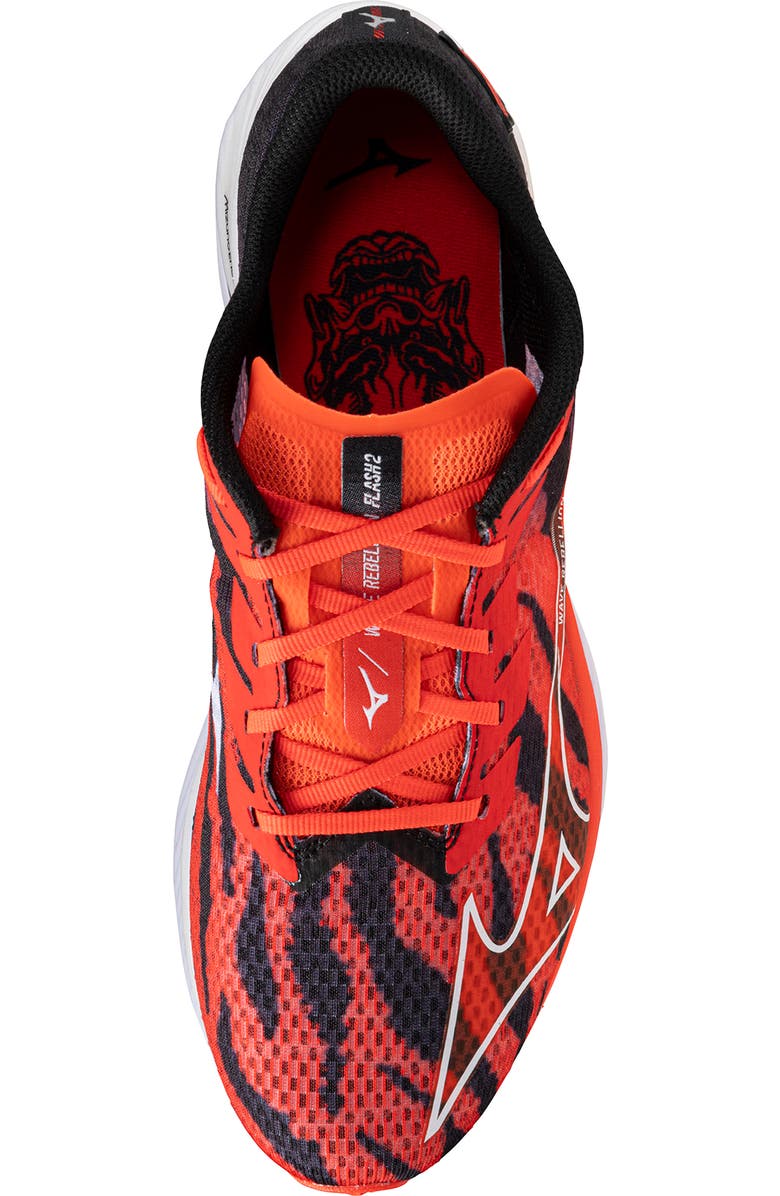 Mizuno Wave Rebellion Flash 2 Speed Running Shoe, Alternate, color, Ignition Red-White