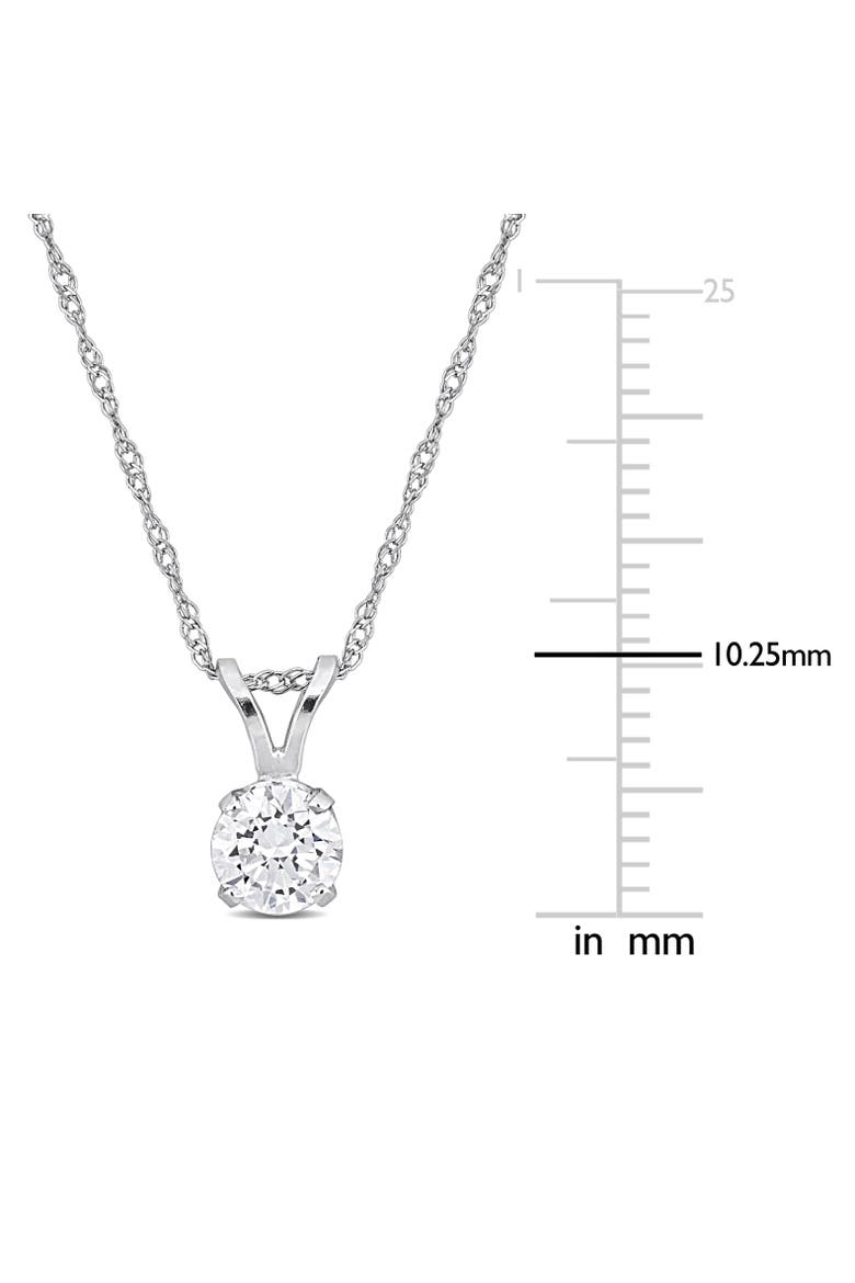 1/2 CTW Lab-Grown Diamond Solitaire Necklace White Gold, Alternate, color, White Gold