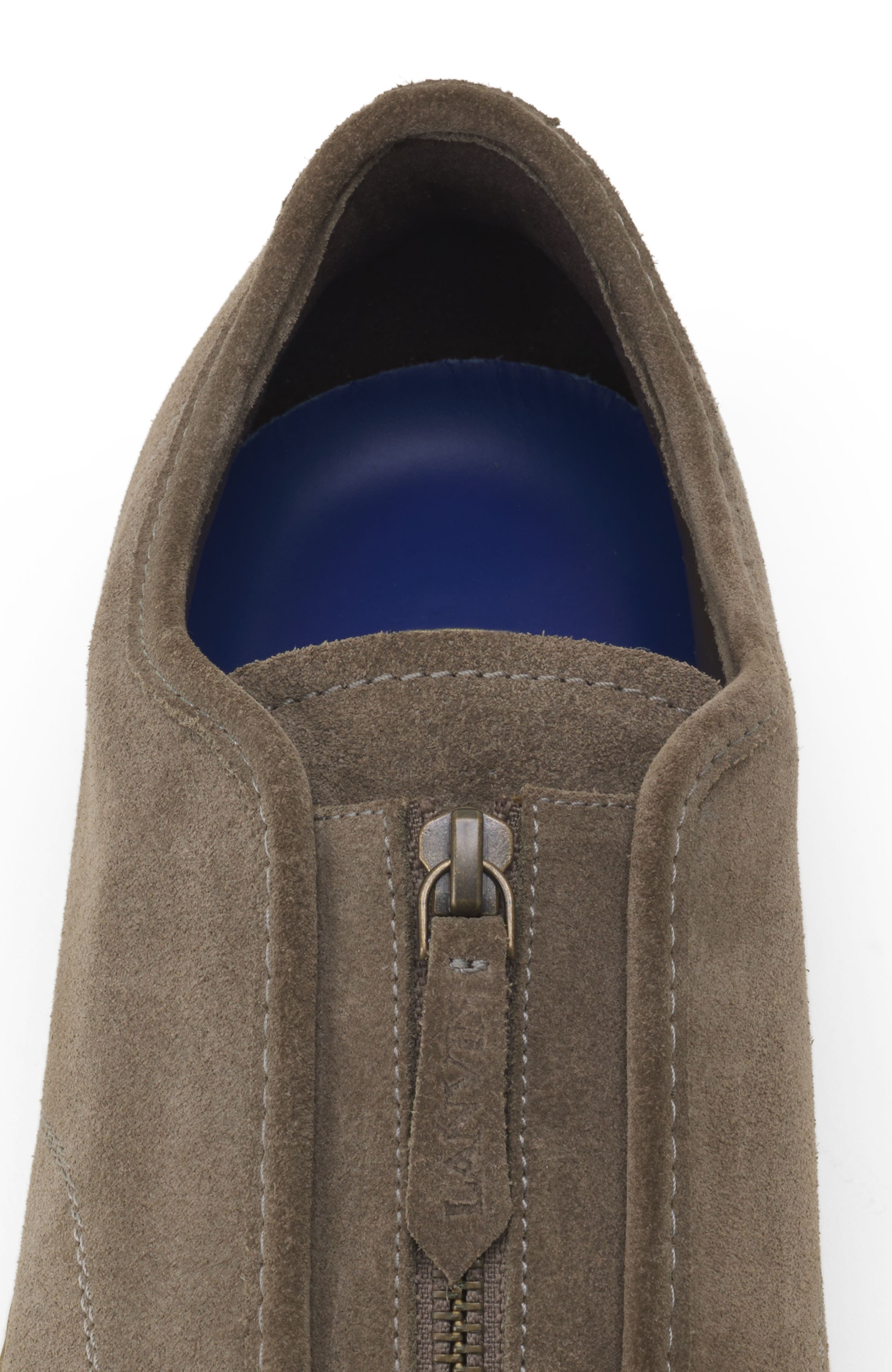 Lanvin Dbb1 Suede Zip Sneakers, Alternate, color, Khaki