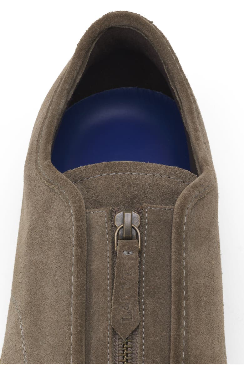 Lanvin Dbb1 Suede Zip Sneakers, Alternate, color, Khaki