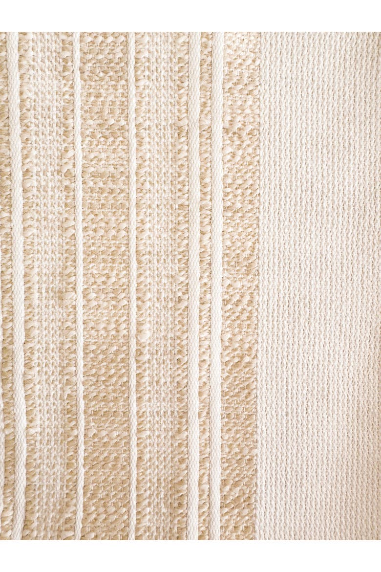 Beach Club Stripe Indoor Outdoor Table Runner, Alternate, color, Beige Stripe