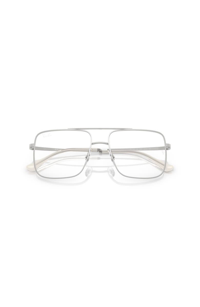 Ray-Ban 56mm Square optical glasses, Alternate, color, Silver