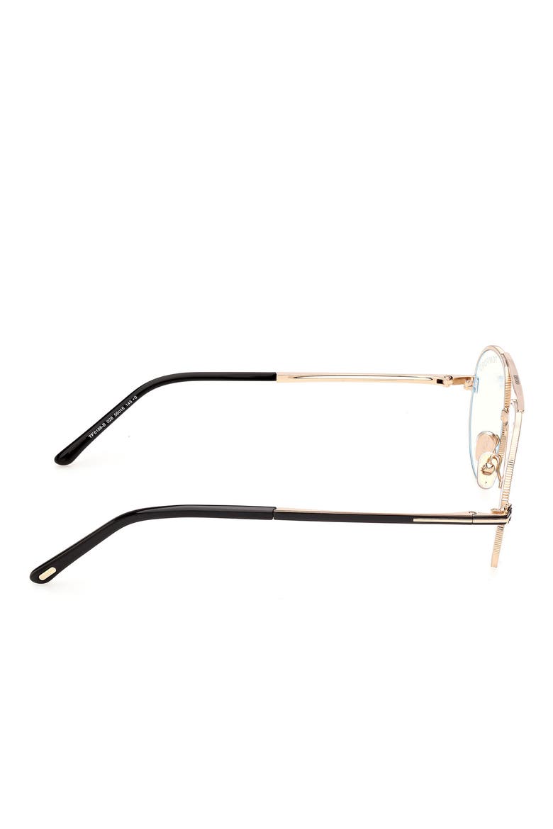 56mm Pilot Optical Glasses, Alternate, color, SHINY ROSE GOLD ROSE GOLD T L