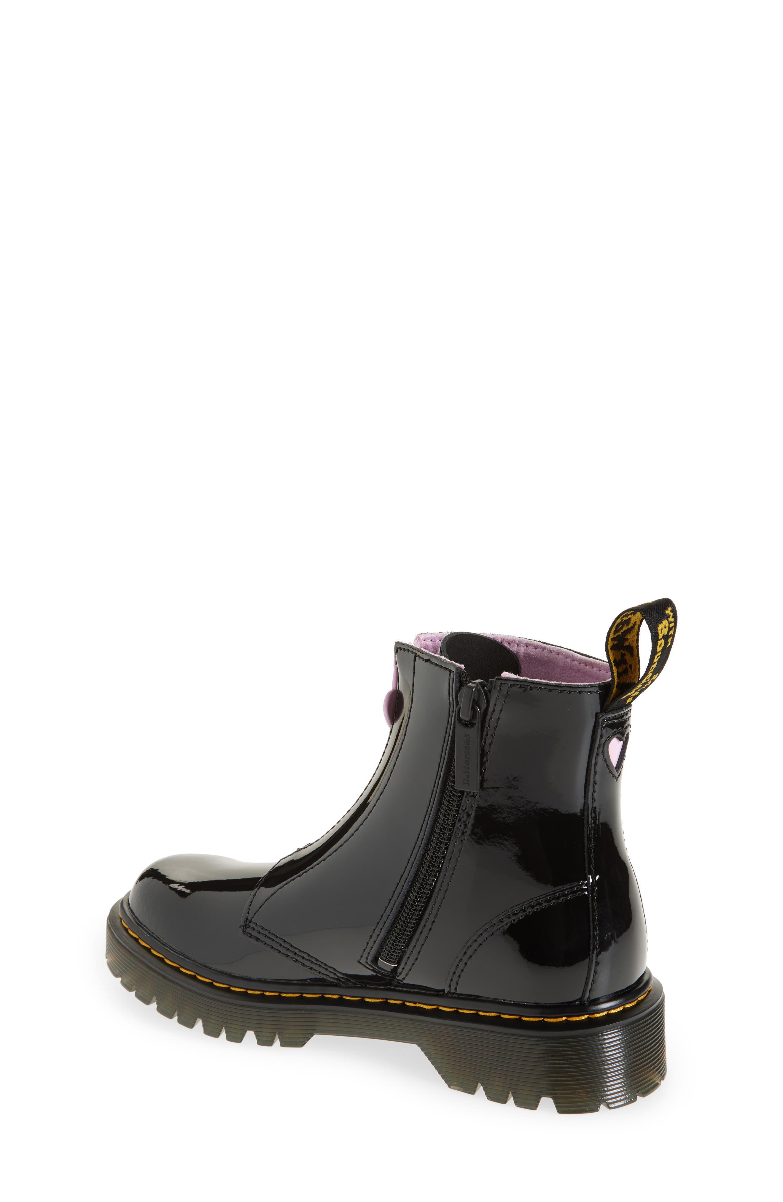 Dr. Martens Kids' Fusion Zip Boot, Alternate, color, Black And Pale Pink Lamper