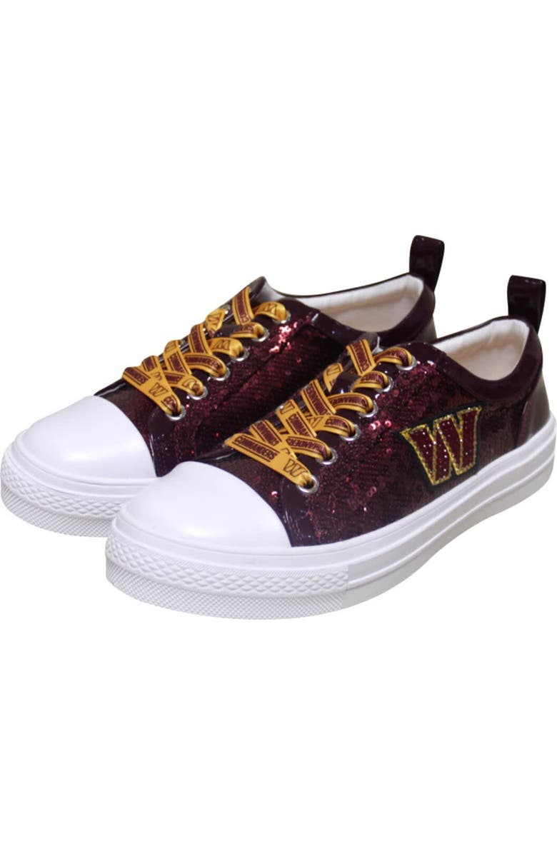 CUCE Women's Cuce Burgundy Washington Commanders Team Sequin Sneakers, Main, color,